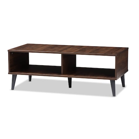 Baxton Studio Pierre Brown and Dark Grey Finished Wood Coffee Table 147-8252